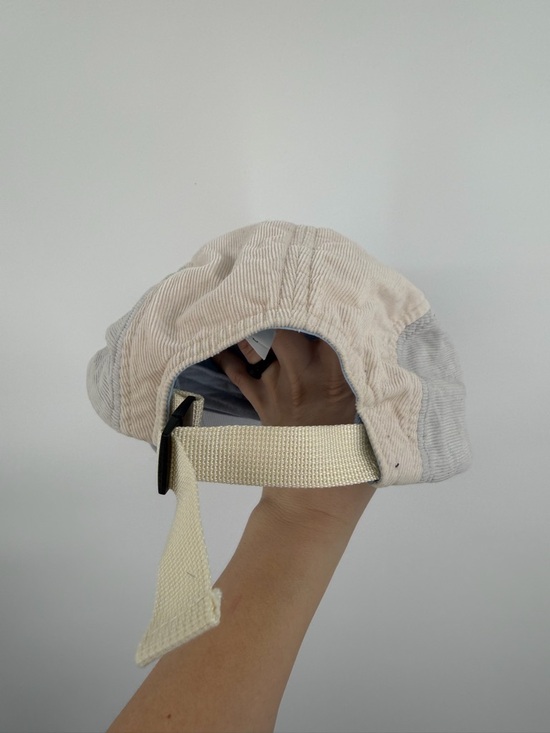 Kith Panelled Corduroy Camper Hat Blue Cream 100% Cotton - Picture 3 of 8